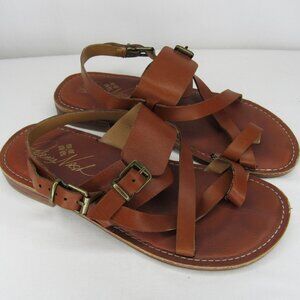 Patricia Nash Brown Leather FIDELLA Sandal Women's 6